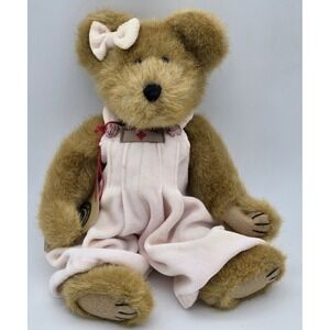 Boyds Bear Canada Plush Brown Teddy‎ Maple Leaf Overalls Stuffed Animal Doll